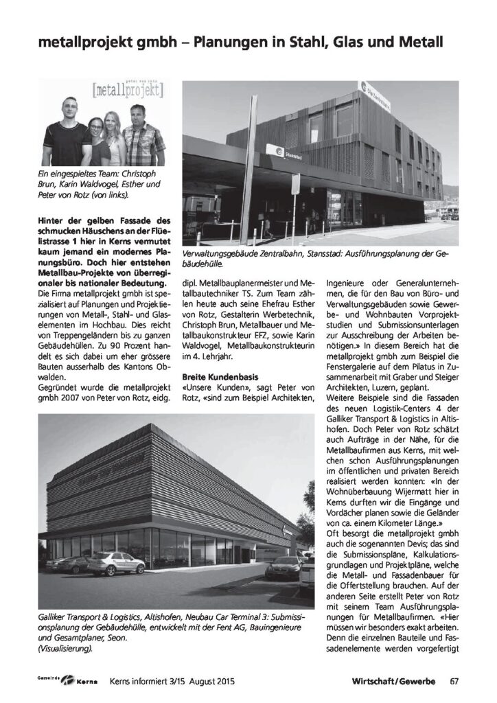 Kerns informiert vom August 2015